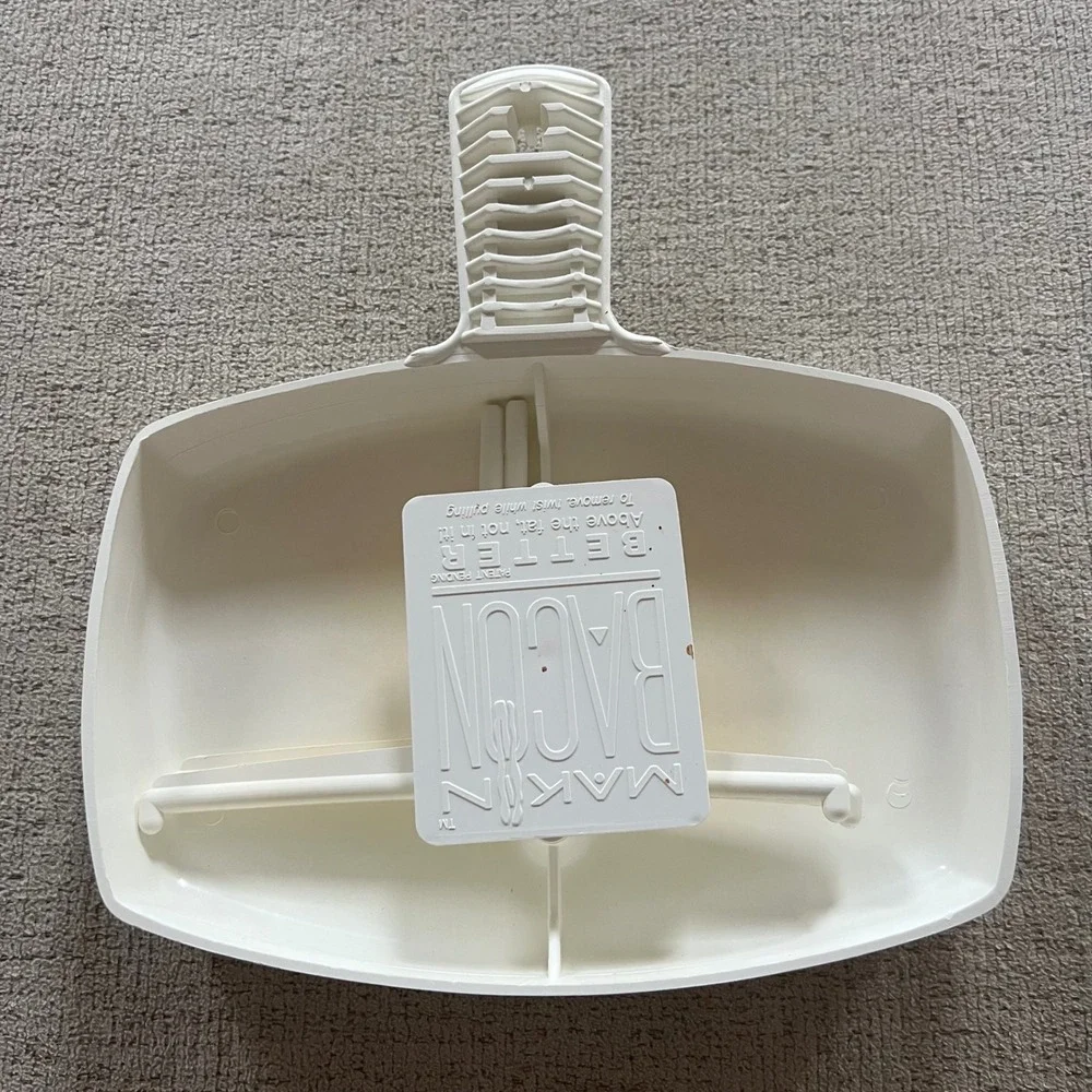 Makin Bacon Microwave Bacon Cooker Tray As Seen On TV White Dishwasher Safe 1995